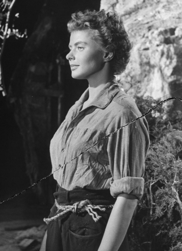 Ingrid Bergman as Maria in the movie For Whom the Bell Tolls, 1944. Ingrid Bergman as Maria in the movie For Whom the Bell Tolls.